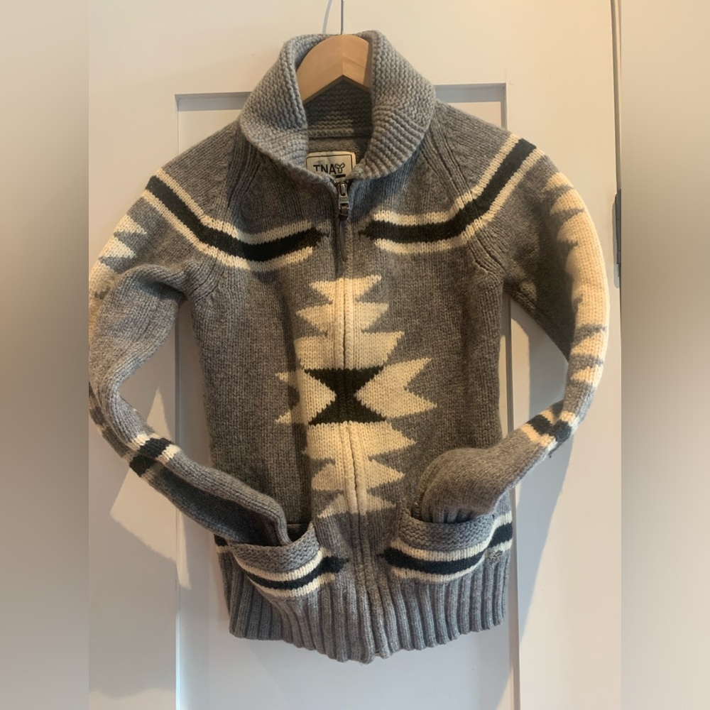 TNA kids lambs wool cardigan